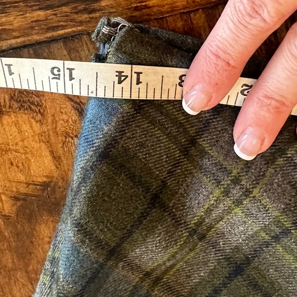 Liz Claiborne | Vintage Green & Blue Plaid Maxi Skirt - Picture 7 of 7